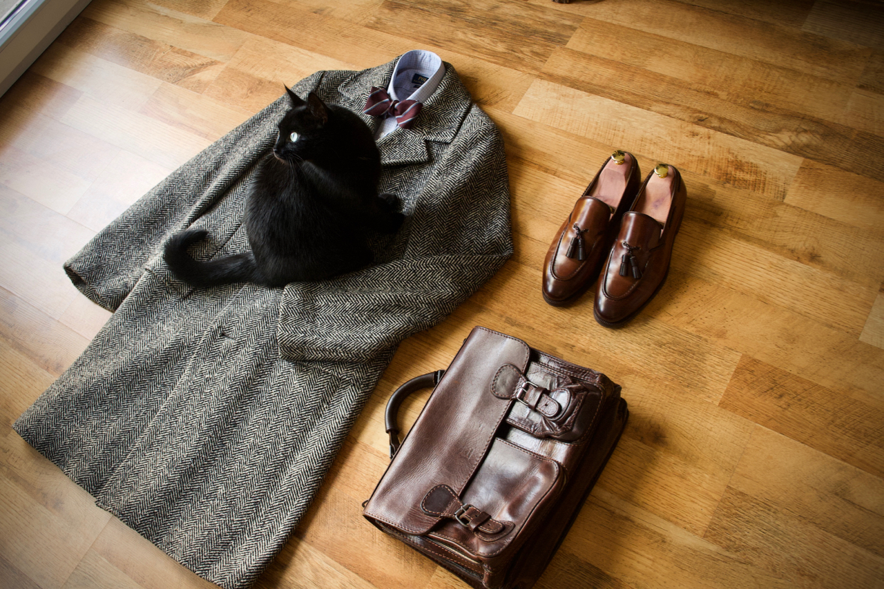 gentlemanstyle-tweed-kabat-overcoat-macska-cat-fun-2